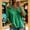 Green plus size v neck tops a1, variant on Women Plus Size Summer Fall V Neck 3/4 Sleeve Cold Shoulder Tops Casual Pullover Blouses Loose Fit Basic Tees for Vacation Beach Outfits, Light Blue XL