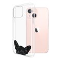 thumbnail image 2 of WIRESTER Soft TPU Clear Case Slim Protective Cover for Apple iPhone 13 6.1" 2021, Animal French Bulldog Puppy Dog Black, 2 of 3