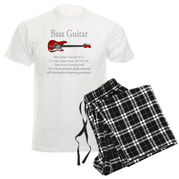 CafePress - Bass Guitar LFG Men's Light Pajamas - Men's Light Loose Fit Cotton Pajama Set