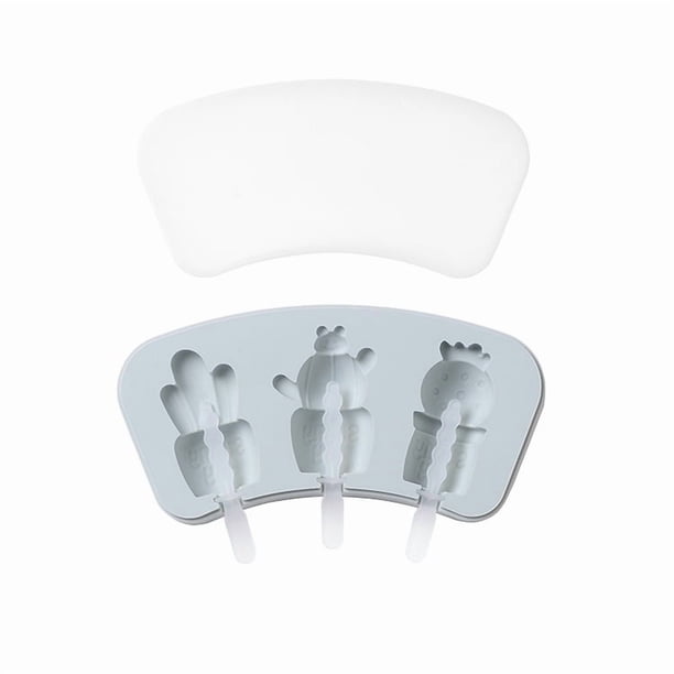 Moldes de silicona for paletas de animales de dibujos animados con tapas, formas divertidas de frutas y verduras for helado casero