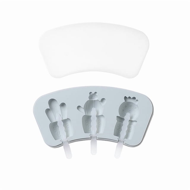 Moldes de silicona for paletas de animales de dibujos animados con tapas, formas divertidas de frutas y verduras for helado casero