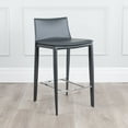 thumbnail image 1 of Hilton Tabouret de Comptoir Moderne Enveloppé de Cuir avec Cadre en Acier, 1 of 1