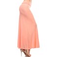 thumbnail image 2 of Women's Casual Foldable Waist Comfy Loose Fit Solid Maxi Skirt, 2 of 4