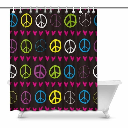 Pop Fun And Cute Peace Sign Hearts Neon Colour Palette Bathroom Peace Sign Hearts Neon Colour Palette
