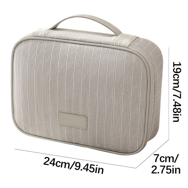 Neceser grande para maquillaje y artículos de aseo,estuche de viaje para cosméticos,organizador multicompartimento con cremallera resistente,almacenamiento resistente al agua para el hogar,el