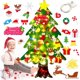 thumbnail image 5 of Árbol de Navidad de fieltro DIY Árbol de Navidad de tela de fieltro Decoración navideña de fieltro Árbol de Navidad de fieltro tridimensional, 5 of 6
