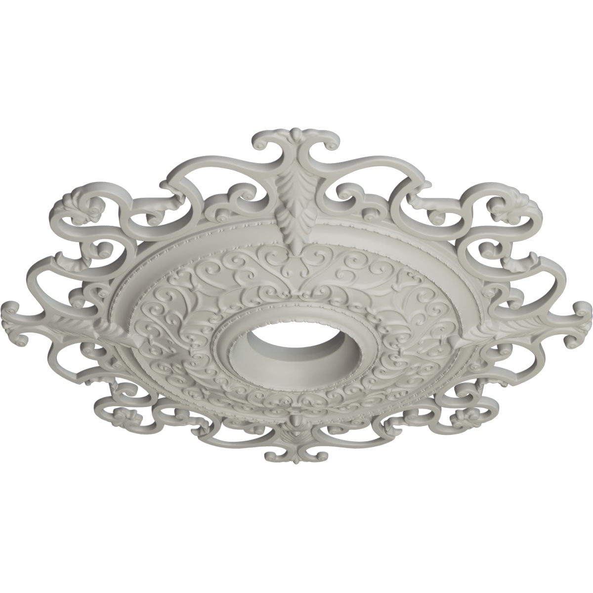 38 3/8"OD x 6 5/8"ID x 2 7/8"P Orleans Ceiling Medallion (Fits Canopies up to 8 1/4"), Hand-Painted Pot of Cream