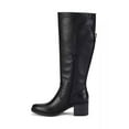 thumbnail image 2 of Baretraps Women's Black Cyra Faux Leather Block Heel Tall Boots, 2 of 5