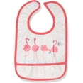 thumbnail image 2 of Yoga Sprout Baby Girl Waterproof PEVA Bibs 5pk, Flamingo, One Size, 2 of 3