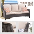 thumbnail image 4 of Ovios 4 Pieces Outdoor Patio Furniture Wicker Patio Sectional Sofa with Loveseat for Backyard, 4 of 6