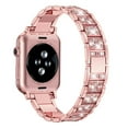 thumbnail image 2 of Antank Apple Watch Band with Case for Series 7 41mm Women Double Bling Crystal Diamonds Rhinestone Bumper Wrist Strap, 2 of 10