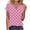 Hot Pink Tops, variant on Htigea Womens Polka Dot T Shirts Short Sleeve V Neck Tops Summer Casual Loose Basic Tee Shirt Black S