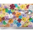 thumbnail image 2 of Soimoi polyester Crepe Fabric Artistic Flower Decor Fabric Printed Yard 42 Inch Wide, 2 of 3
