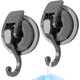 thumbnail image 1 of Window Suction Cups with Hooks - Wall Hook Suction Cup Hanger - Heavy Duty Removable, No Punch Wall Hooks for Glass Door, Shower Wall, Bathroom, Kitchen, 1 of 5
