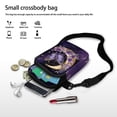 thumbnail image 7 of HELLHERO Purple Butterfly Rose Design 4.33x1.97x7.09 Messenger Bag Polyester for Unisex, 7 of 7