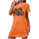 thumbnail image 2 of Camisón corto de mujer, vestido de largo medio con estampado de moda, camisón corto extragrande de mujer, camisón de manga corta con estampado de pecho a la moda, camisón de mujer, 2 of 6