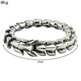 thumbnail image 2 of facefd Gothic Punk Bracelet Titanium Steel Dragon Scale Bangle Retro 8.26 inches, 2 of 9