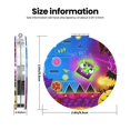 thumbnail image 3 of Qekee Geometry Dash Print Compact Makeup Mirror Folding Mini Pocket Mirror Portable Hand Mirror Double-Sided 2 x 1x Magnification for Woman Girls-Round Shape, 3 of 8