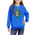 thumbnail image 4 of Lorytime Christmas Sweaters for Kids Girls Boys Dinosaur Hoodies Long Sleeve Pullover Drop Shoulder Cute Tops Blue, 4 of 4