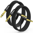 thumbnail image 1 of Cable de Instrumento HOSONGIN Negro TRS 1/4 Pulgadas Ángulo Recto a Recto para Guitarra, 1 of 7