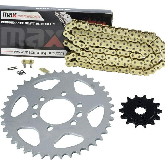 Max Motosports Gold 520-96L Oring Chain and Sprocket Set for 2004 2005 2006 2007 2008 Suzuki LTZ400 Quadsport