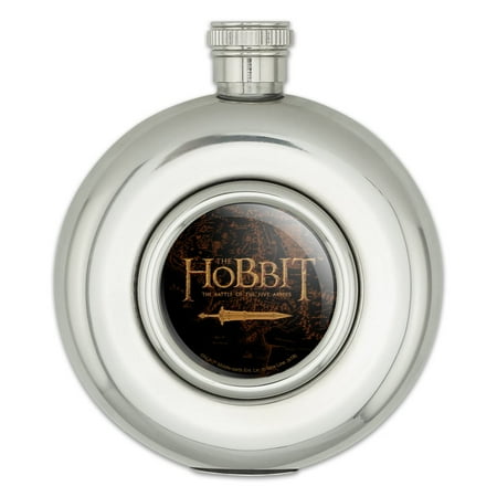 

The Hobbit Battle of the Five Armies Logo Round Stainless Steel 5oz Hip Drink Flask