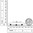 thumbnail image 3 of Gem Stone King 1.43 Ct Black Onyx Blue Created Sapphire 925 Silver and 10K Yellow Gold Lab Grown Diamond Adjustable Infinity Bracelet for Women Mother's Mom Wife Her, 3 of 3
