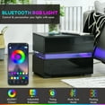 thumbnail image 4 of HOMCOM LED Nightstand Bedside Table with Drawers LED Light Black, 4 of 10