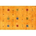 thumbnail image 1 of Ahgly Company Indoor Rectangle Contemporary Neon Orange Abstract Area Rugs, 7' x 10', 1 of 6