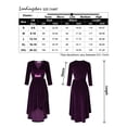thumbnail image 4 of Women's Velvet Formal Holiday Party Gown Dress, 4 of 4