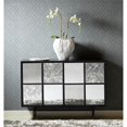 thumbnail image 2 of Home Fare Mirror Panel Four Door Black Metal Console, 2 of 9