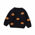 thumbnail image 3 of WUXIAN Toddler Baby Girls Boys Crewneck Outfits Long Sleeve Pumpkin Knitted Sweater Clothes Children Relaxed Fit Dailywear, 3 of 9