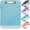 Aqua Blue, variant on Glitter Clipboard with Storage, Storage Clipboard with Pen Holder,A4 Binder Clip Boards 8.5x11 with Low Profile Clip,Side Opening Sparkle Clipboards, Clipboards Folder for Office Supplies