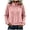 Pink, variant on Women Quarter Zip Pullover Long Sleeve Velvet Sweatshirt Soft Cozy Lightweight Fall Winter Casual Loose Fit Tops Warm Outdoor Sports Wear XL