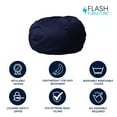 thumbnail image 2 of Flash Furniture Duncan Oversized Solid Navy Blue Refillable Bean Bag Chair for All Ages, 2 of 14