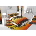 thumbnail image 5 of Western Quilt Vintage Geometry Triangle Diamond Bedding Set,Boho Western Comforter Set King,Southwestern Native Aztec Duvet Insert Ethnic Tribe Arrow Sriped Room Decor,Orange Grey, 5 of 5