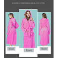 thumbnail image 5 of Fantaslook Womens Long Robes Plush Fleece Hooded Bathrobe with Pockets Fluffy Nightgown Sleepwear, 5 of 6