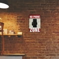 thumbnail image 4 of 1pc 'no phone zone' logo Iron wall art, waterproof and weatherproof decoration, perfect for universities, bathrooms, caves, bars, cafes, garages, farmhouses, man holes - black vintage poster gift, 4 of 7