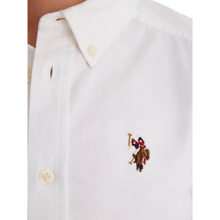 U.S. Polo Assn. Boys Long Sleeve Button Down Oxford Shirt photo 2
