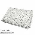 thumbnail image 5 of Bowling Party Floor Pillow Lounger Cover, Sketchy Bowling Pins Pattern Hand Drawn Style Monochrome Hobby Print, Nap Mat Printed Fabric Case for 5 Pillows, 88" x 27", Dark Brown White, by Ambesonne, 5 of 5