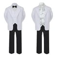 thumbnail image 2 of 5-7pc Formal Black White Suit Set White Bow Necktie Vest Boy Baby Sm-20 Teen, 2 of 3