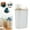Beige, variant on CSSJKYJ 3L Rice Storage Container, Airtight Cereal Flour Dispenser with Pouring Spout & Measuring Cup, Kitchen Plastic Clear Dry Food Storage Bin for Grain Oatmeal Snacks Pet Dog Food,Blue