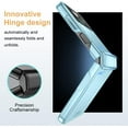 thumbnail image 3 of For Samsung Z Flip 4 Case: [Full Cover Hinge Protection] Slim Phone Case with Built-in Screen Protection Metal Volume key Protection Wireless charging for Galaxy Z Flip 4 5G(2022),Sky Blue, 3 of 7