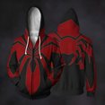thumbnail image 2 of Spider Hero Zip Hoodie, Spider Web Printed Long Sleeve Pocket Outerwear Apparel for Men Women Cosplay Party, 2 of 8