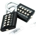 10Position Push Button Combination Padlock, 5Position Locking
