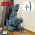 thumbnail image 2 of Saco de dormir de tiburón de dibujos animados para niños y adultos, manta de dormir de 3 piezas, pijama suelto para la oficina, siesta Fivean unisex, 2 of 2