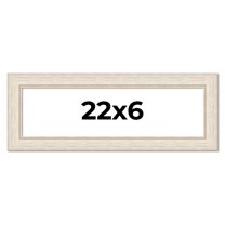 22x6 Frame White Real Wood Picture Frame Width 1.75 inches | Interior Frame Depth 0.5 inches |