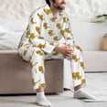 thumbnail image 6 of KLL Leopard Print Sleepwear Mens Flannel Pajamas,Long Cotton Pj Set, 6 of 7