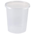thumbnail image 1 of Nicole Home Collection Contenant Rond Transparent avec Couvercle-32 Oz 4 Pcs, 32 Oz, 1 of 3