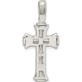 thumbnail image 3 of Sterling Silver Satin & Polished Crucifix Pendant (29 X 13.1) Made In Thailand qc9102, 3 of 5